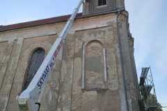 Stawiamy rusztowania i rozpoczynamy I etap remontu hełmu wieży w naszym kościele parafialnym